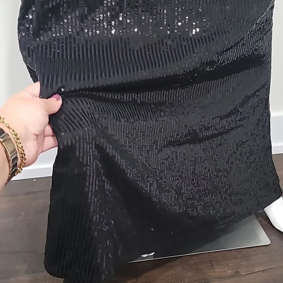 TADASHI Shoji AQUILA LACE SEQUIN GOWN - Picture 5 of 15